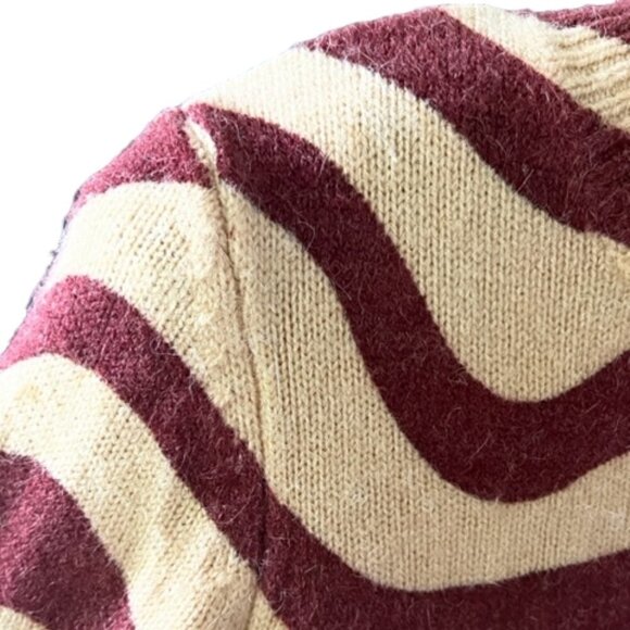 Zara Zebra Print Jacquard Knit Mini Dress Long Sleeve Size Small Wool blend NWOT - Picture 6 of 14